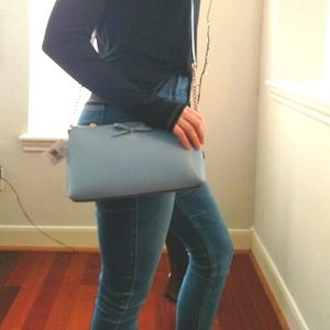 Kate Spade NWT Blue Bow Crossbody Bag